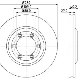ISUZU D-Max - Front Brake Disc | OPTIMA | TBD8350-D - SKU TBD8350-D - SpareMe South Africa
