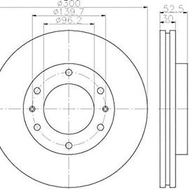HYUNDAI H1 - Front Brake Disc | OPTIMA | TBD8351-D - SKU TBD8351-D - SpareMe South Africa
