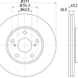 TOYOTA Corolla - Front Brake Disc | OPTIMA | TBD8372-D - SKU TBD8372-D - SpareMe South Africa