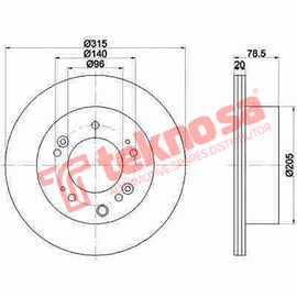 Brake Components Brake Disc TBD8384-D OPTIMA