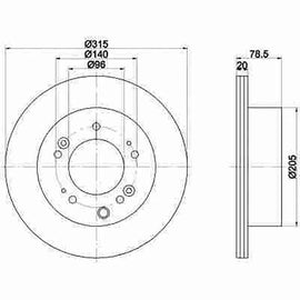 KIA Sorento - Rear Brake Disc | OPTIMA | TBD8384-D - SKU TBD8384-D - SpareMe South Africa