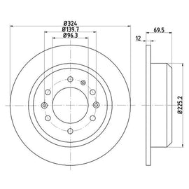 KIA Sedona - Rear Brake Disc | OPTIMA | TBD8387-D - SKU TBD8387-D - SpareMe South Africa