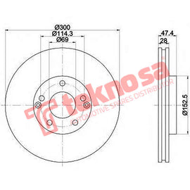 Brake Components Brake Disc TBD8393-D OPTIMA