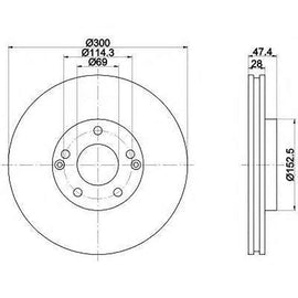 KIA Optima - Front Brake Disc | OPTIMA | TBD8393-D - SKU TBD8393-D - SpareMe South Africa