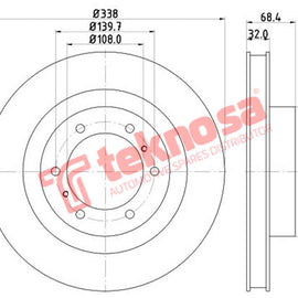 Brake Components Brake Disc TBD8403-D OPTIMA