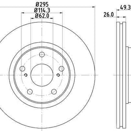 Brake Components Brake Disc TBD8404-D OPTIMA