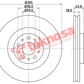 Brake Components Brake Disc TBD8417-D OPTIMA