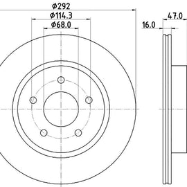 NISSAN X-Trail - Rear Brake Disc | OPTIMA | TBD8424-D - SKU TBD8424-D - SpareMe South Africa
