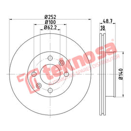 Brake Components Brake Disc TBD8429-D OPTIMA