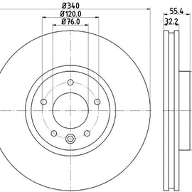 Volkswagen Caravelle - Front Brake Disc | OPTIMA | TBD8430-D - SKU TBD8430-D - SpareMe South Africa