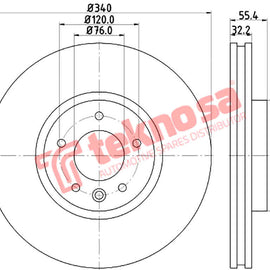 Brake Components Brake Disc TBD8430-D OPTIMA