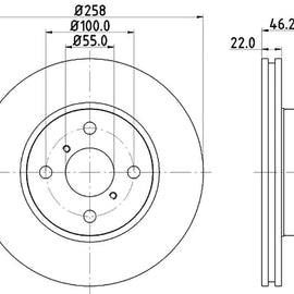 TOYOTA Yaris - Front Brake Disc | OPTIMA | TBD8436-D - SKU TBD8436-D - SpareMe South Africa