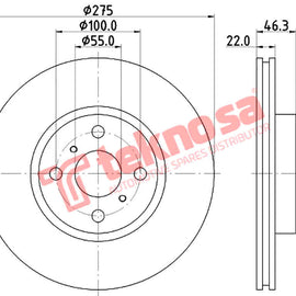 Brake Components Brake Disc TBD8438-D OPTIMA