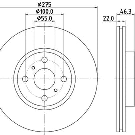 TOYOTA Corolla - Front Brake Disc | OPTIMA | TBD8438-D - SKU TBD8438-D - SpareMe South Africa