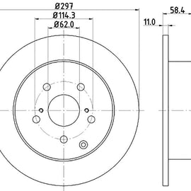 TOYOTA Verso - Rear Brake Disc | OPTIMA | TBD8440-D - SKU TBD8440-D - SpareMe South Africa