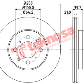 Brake Components Brake Disc TBD8444-D OPTIMA