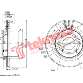 Brake Components Brake Disc TBD8457-D OPTIMA
