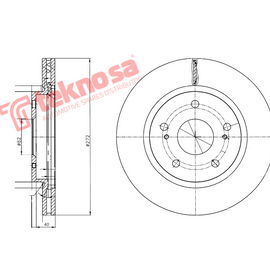Brake Components Brake Disc TBD8458-D OPTIMA