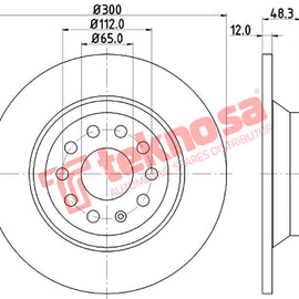 Brake Components Brake Disc TBD8466-D OPTIMA