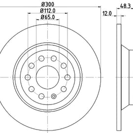 Volkswagen Arteon - Rear Brake Disc | OPTIMA | TBD8466-D - SKU TBD8466-D - SpareMe South Africa