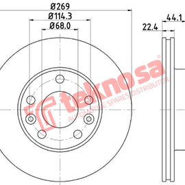Brake Components Brake Disc TBD8468-D OPTIMA