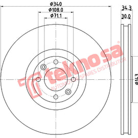 Brake Components Brake Disc TBD8471-D OPTIMA