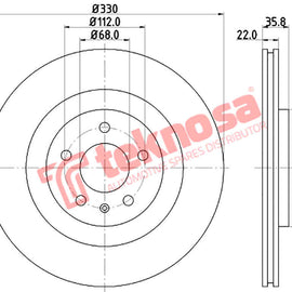 Brake Components Brake Disc TBD8473-D OPTIMA