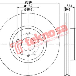 Brake Components Brake Disc TBD8474-D OPTIMA