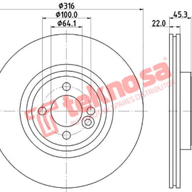 Brake Components Brake Disc TBD8479-D OPTIMA