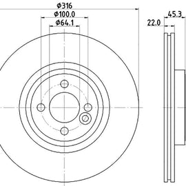 MINI Mini - Front Brake Disc | OPTIMA | TBD8479-D - SKU TBD8479-D - SpareMe South Africa