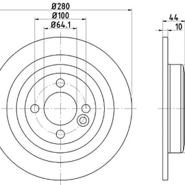 MINI Mini - Rear Brake Disc | OPTIMA | TBD8480-D - SKU TBD8480-D - SpareMe South Africa