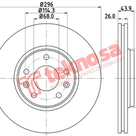 Brake Components Brake Disc TBD8483-D OPTIMA