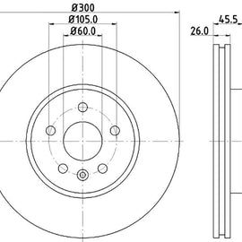 OPEL Astra - Front Brake Disc | OPTIMA | TBD8489-D - SKU TBD8489-D - SpareMe South Africa