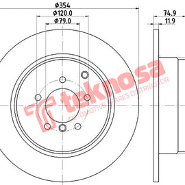 Brake Components Brake Disc TBD8496-D OPTIMA
