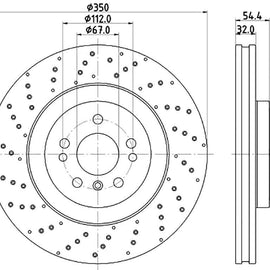 Mercedes-Benz GLE-Series - Front Brake Disc | OPTIMA | TBD8505-D - SKU TBD8505-D - SpareMe South Africa