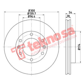 BMW 5 Series 550i brake disc TBD8516-D OPTIMA