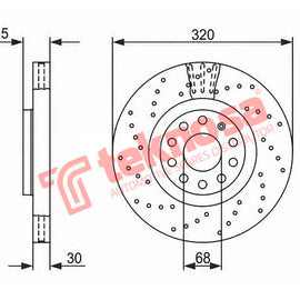 AUDI A4 B7 Brake Disc TBD8520-D OPTIMA
