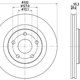 JEEP Wrangler - Front Brake Disc | OPTIMA | TBD8521-D - SKU TBD8521-D - SpareMe South Africa