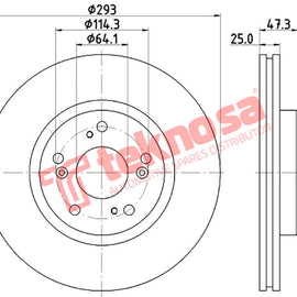 Brake Components Brake Disc TBD8524-D OPTIMA