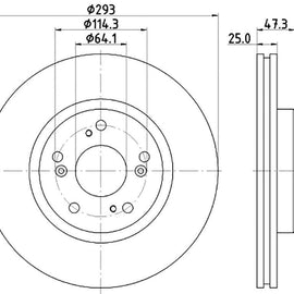 HONDA Civic - Front Brake Disc | OPTIMA | TBD8524-D - SKU TBD8524-D - SpareMe South Africa