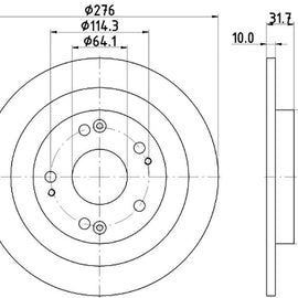 HONDA Civic - Rear Brake Disc | OPTIMA | TBD8525-D - SKU TBD8525-D - SpareMe South Africa