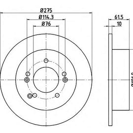 KIA Carens - Rear Brake Disc | OPTIMA | TBD8531-D - SKU TBD8531-D - SpareMe South Africa