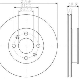 HYUNDAI i20 - Front Brake Disc | OPTIMA | TBD8534-D - SKU TBD8534-D - SpareMe South Africa