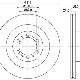 MITSUBISHI Colt - Front Brake Disc | OPTIMA | TBD8541-D - SKU TBD8541-D - SpareMe South Africa