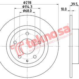 Brake Components Brake Disc TBD8552-D OPTIMA