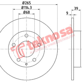 Brake Components Brake Disc TBD8553-D OPTIMA
