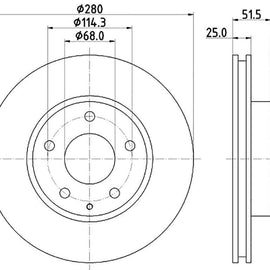 MAZDA - Front Brake Disc | OPTIMA | TBD8557-D - SKU TBD8557-D - SpareMe South Africa
