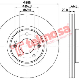 Brake Components Brake Disc TBD8570-D OPTIMA