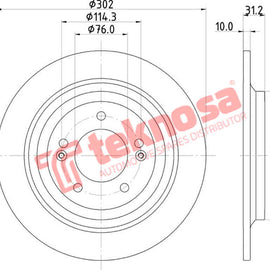 Brake Components Brake Disc TBD8571-D OPTIMA