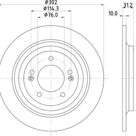 HYUNDAI Tucson - Rear Brake Disc | OPTIMA | TBD8571-D - SKU TBD8571-D - SpareMe South Africa